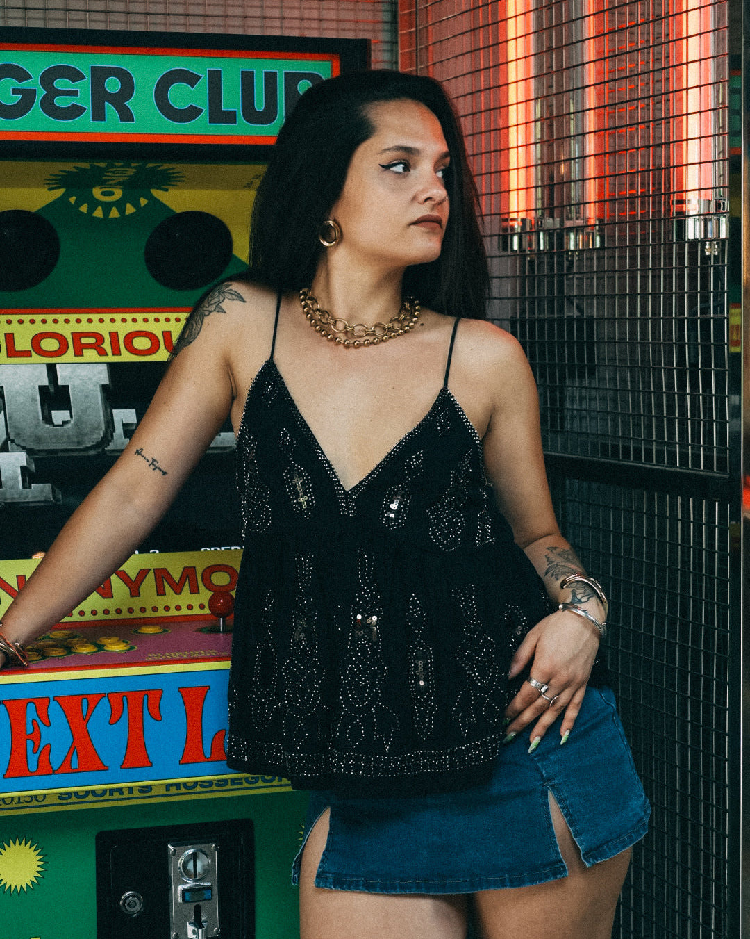 TOP À SEQUINS